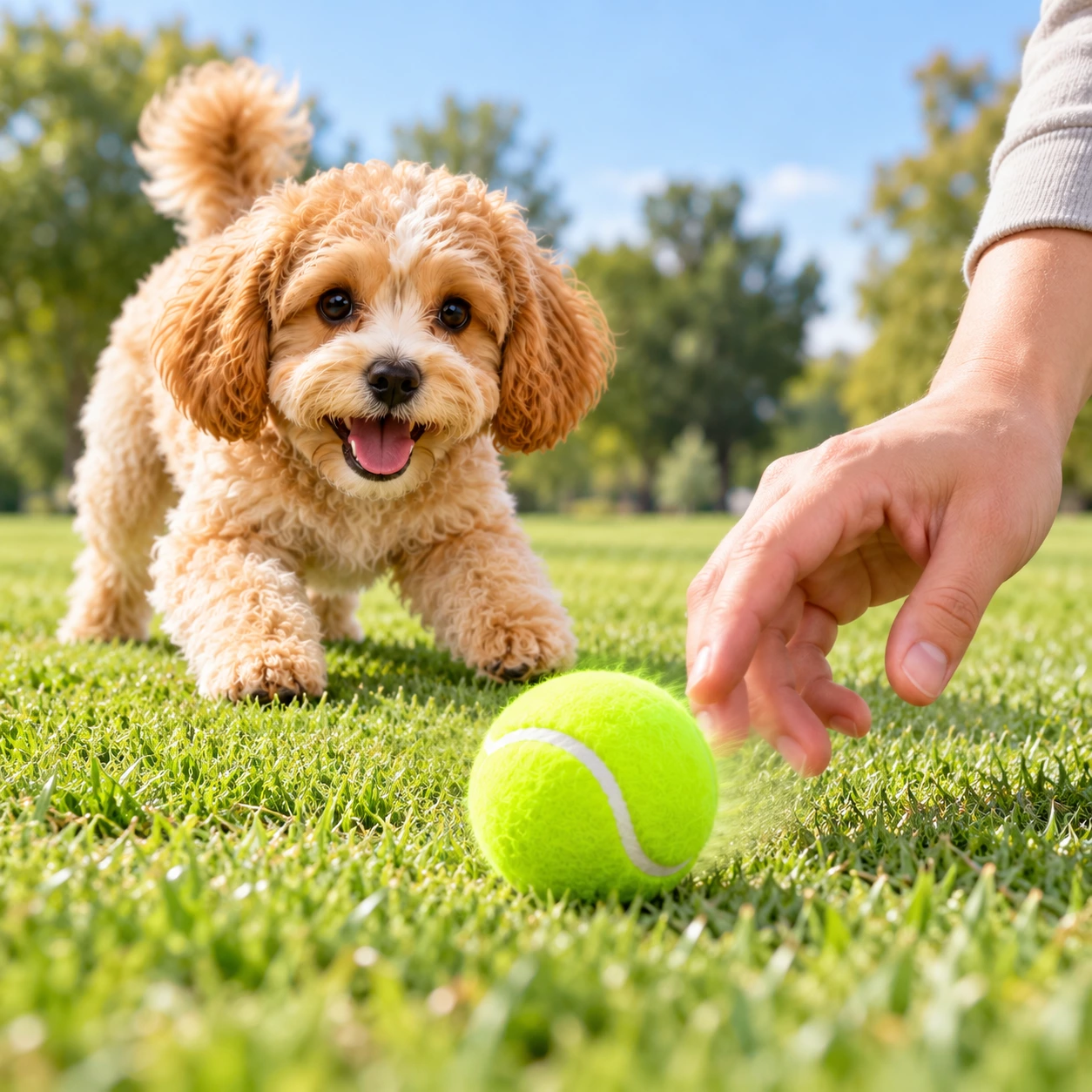 2.5" D Dog Fetching Tennis Ball
