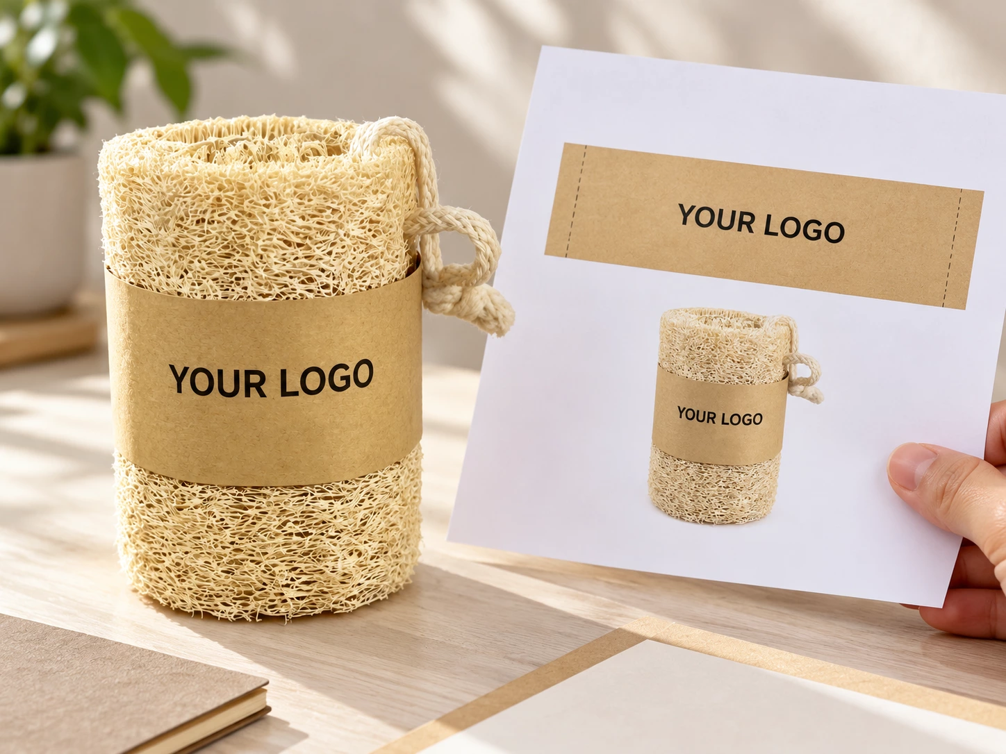 Cylindrical Loofah Dish Scrubber